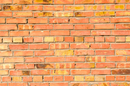 brick stone wall of the house, territory fencing, shot close-upの写真素材