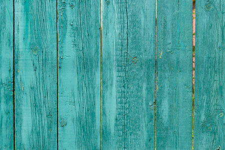 street wooden green fence, territory fencing, shot close-upの写真素材