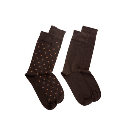 dark men's socks cotton fabric products, object isolated on white backgroundの写真素材