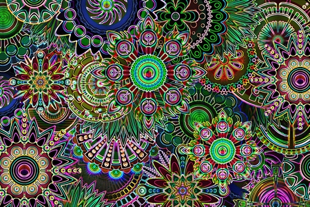 many flower abstractの写真素材