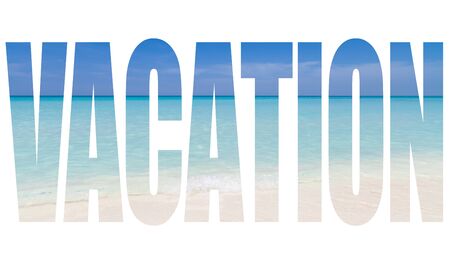 Cuban dream beach as lettering VACATIONの写真素材