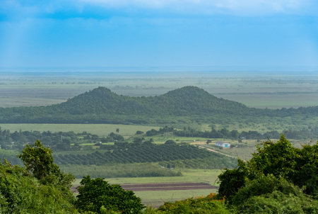 View of the valley of Vinales tobacco in Pinar del Rio Cubaのeditorial素材