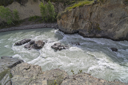 Rapids on river Chuya, Altai mountains,  Russia.の写真素材
