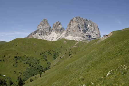 Sassolungo Group, Valgardena, Bolzanoの写真素材