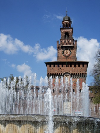 Castello Sforzesco, Milan, Italyのeditorial素材