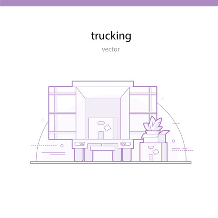 Gazelle for moving. Cargo company and loaders services for cargo transportationのイラスト素材
