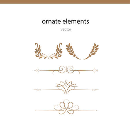 Ornate elements vectorのイラスト素材