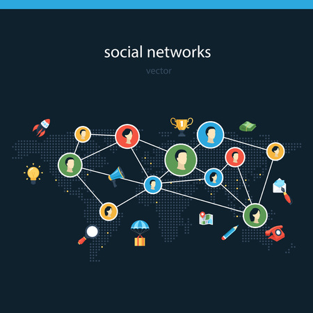 Social networksのイラスト素材