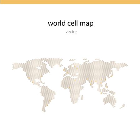 World cell map vector illustrationのイラスト素材