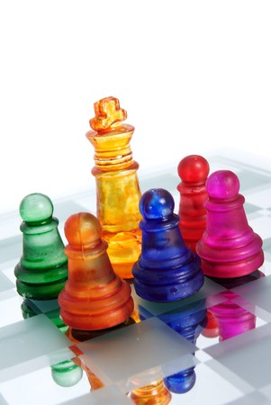 A game of chess comes to an end. The king is checkmated.の写真素材