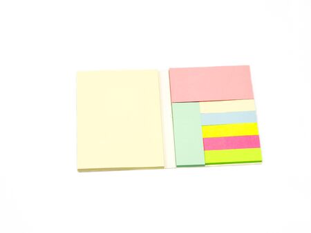 Color reminder notes isolated on white background