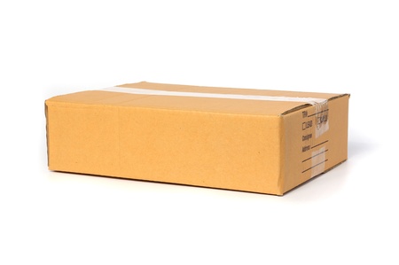 Cardboard box container deliver and moving in isolatedの写真素材