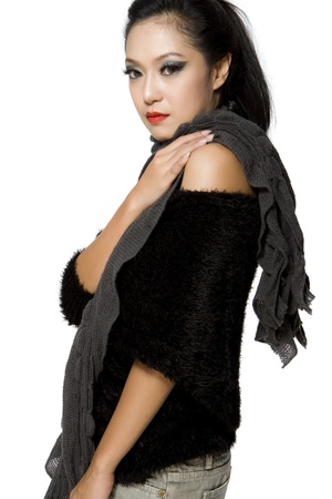 Asian Thailand young woman beauty postingの写真素材