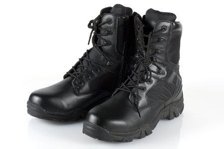 SWAT Delta force team boots in isolatedの写真素材