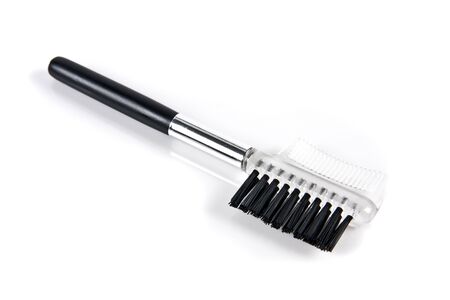 Cosmetic Brushes on white backgroundの写真素材