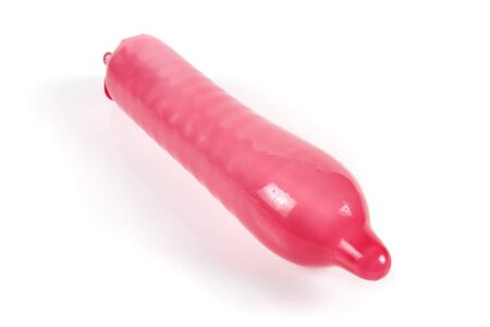 Condom on the white backgroundの写真素材