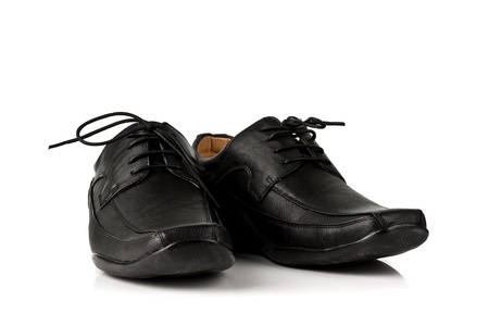 Elegant black leather menの写真素材