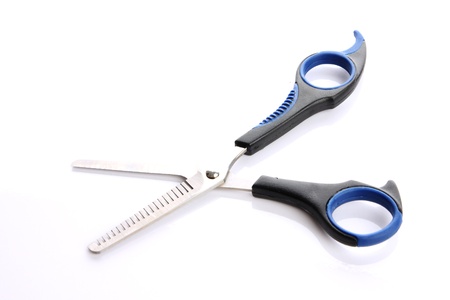 Hair scissors on the white backgroundの写真素材