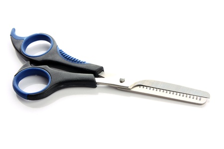 Hair scissors on the white backgroundの写真素材