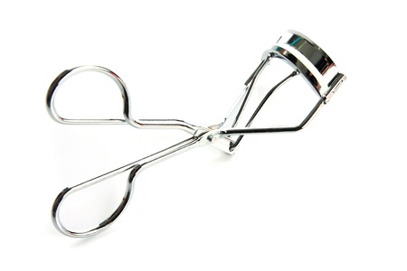 Eyelash curler on the white backgroundの写真素材