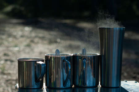Camp Stainless steel cups of tea