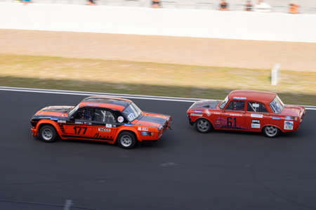 Classic Grand Prix race historical old carsのeditorial素材