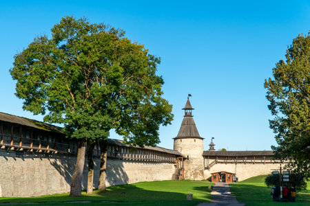 Kremlin in summer day Pskov, Russiaの写真素材