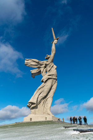 Monument to the Soviet soldiers of the Great Patriotic War Volgograd, Russiaの写真素材