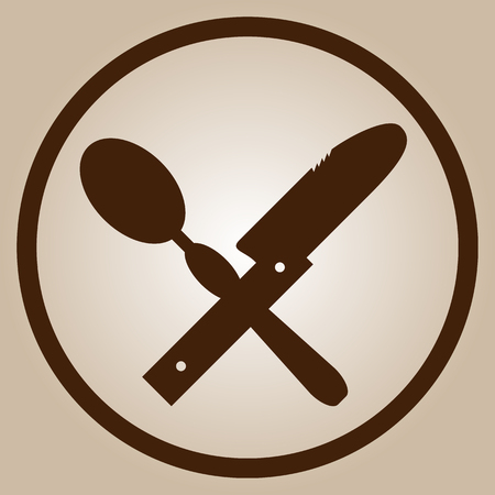Icon Cutlery knife and spoonのイラスト素材