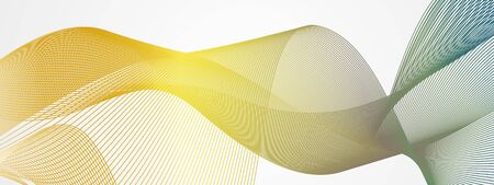 Vector abstract wavy lines. Color protective meshのイラスト素材