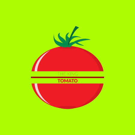 Flat icon of a tomato. To use for graphic design, web design, etc.のイラスト素材