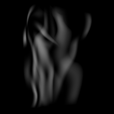 Smoke in the dark. Vector illustration for graphic design and web design.のイラスト素材