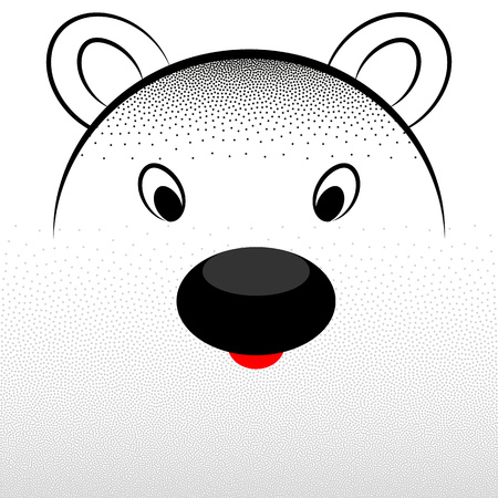 A funny little bear. Icon for graphic designのイラスト素材