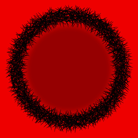 Crown of thorns. Vector illustration - a Hoop of sharp spikes.のイラスト素材