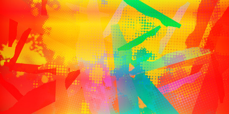 Multi-colored blobs and objects. Abstract shapes for digital backgrounds.のイラスト素材