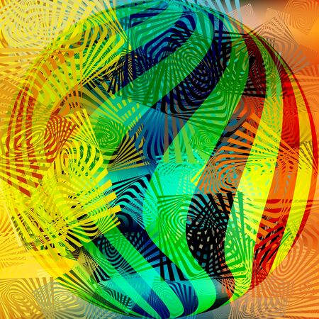 Multi-colored blobs and objects. Abstract shapes for digital backgrounds. Rasterized imageの写真素材