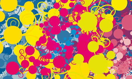 Multi-colored blobs and objects. Abstract shapes for digital backgrounds. rasterized imageの写真素材
