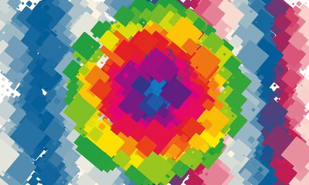 Multi-colored blobs and objects. Abstract shapes for digital backgrounds. Rasterized imageの写真素材