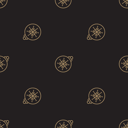 Ball on the Christmas tree. Vector illustration. Seamless Patternのイラスト素材