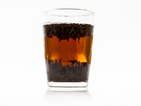 Image of tea glass hot isolated brownの写真素材