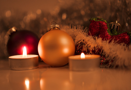 Image of new year christmas toys and garlands.の写真素材
