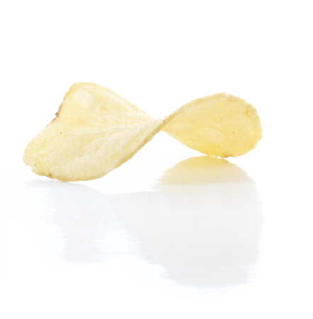 Image of chips slice isolated close up with shadows.の写真素材