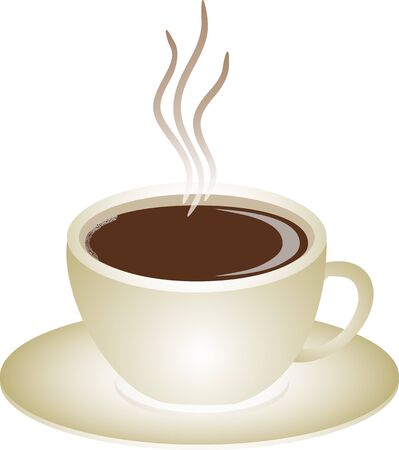 Hot cup of fresh coffee のイラスト素材