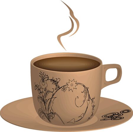 Fresh aromatic coffee のイラスト素材