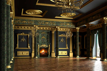 Palace interior. 3D renderingの写真素材