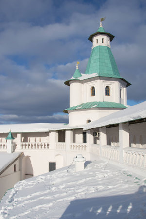 New Jerusalem monastery on a sunny winter dayの写真素材
