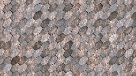 3D surface render with abstract geometric pattern