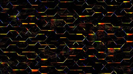 3D surface render with abstract geometric pattern