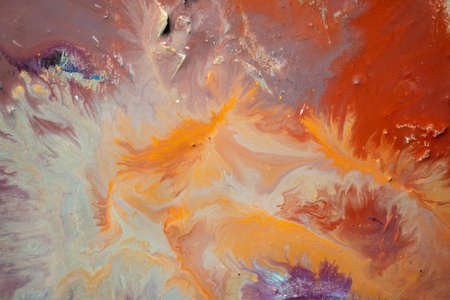 Abstract colorful background. Close-up of mixed oil paints