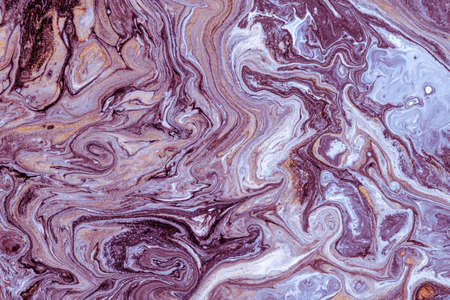 Marble pattern, abstract liquid paints background closeup.